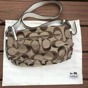 Coach signature cross-body convertible strap bag